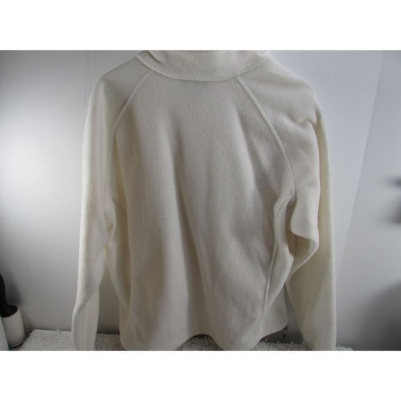 Columbia Sportswear Womens XL White Cream Logo Full Zip Fleece Jacket WW6114 - Picture 6 of 7